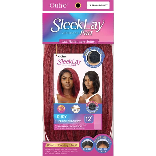 Outre Synthetic Sleeklay Part HD Lace Front Wig - RUDY - Airhomei