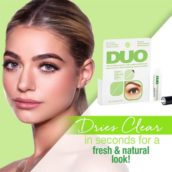 DUO Brush-On Lash Adhesive with Vitamins A,C&E-White/Clear-0.18oz-(C) - Airhomei