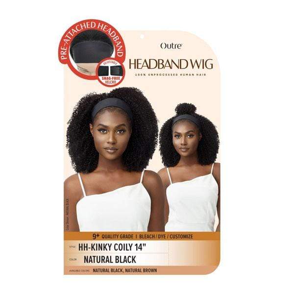Outre 100% Human Hair Headband Wig - KINKY COILY 14