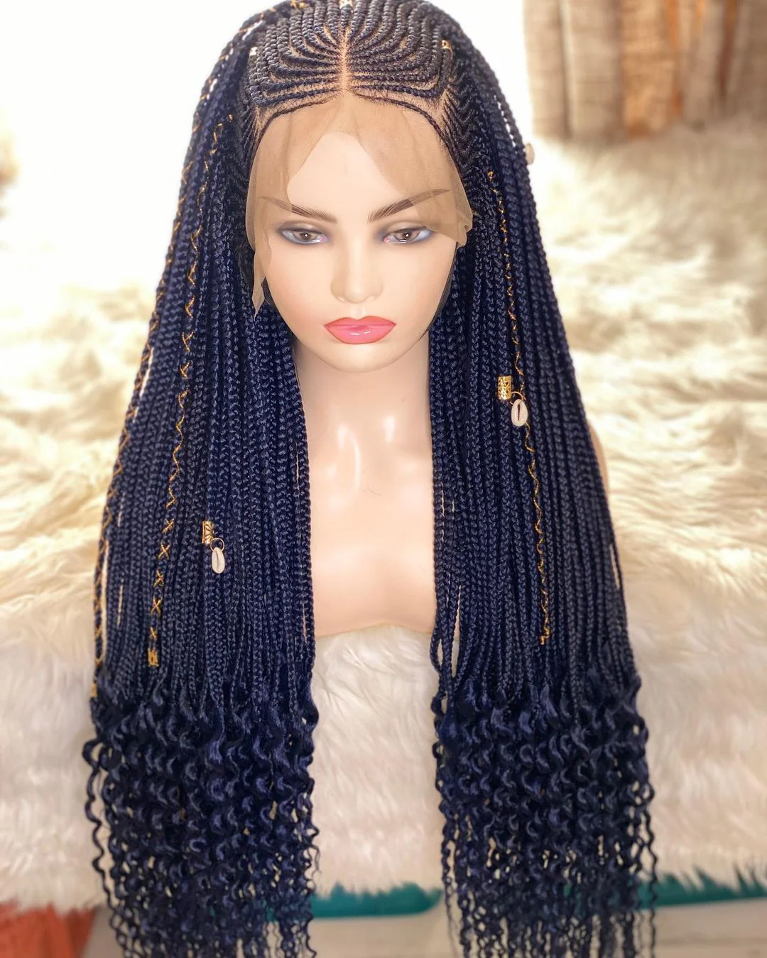 Six Piece Cornrow Braid Wig - Airhomei