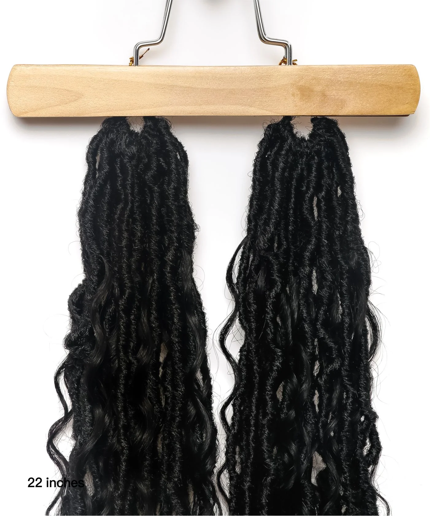 Tangleless Crochet Boho Locs Braids With Human Hair Curls 22“（2 styled curls） - Airhomei