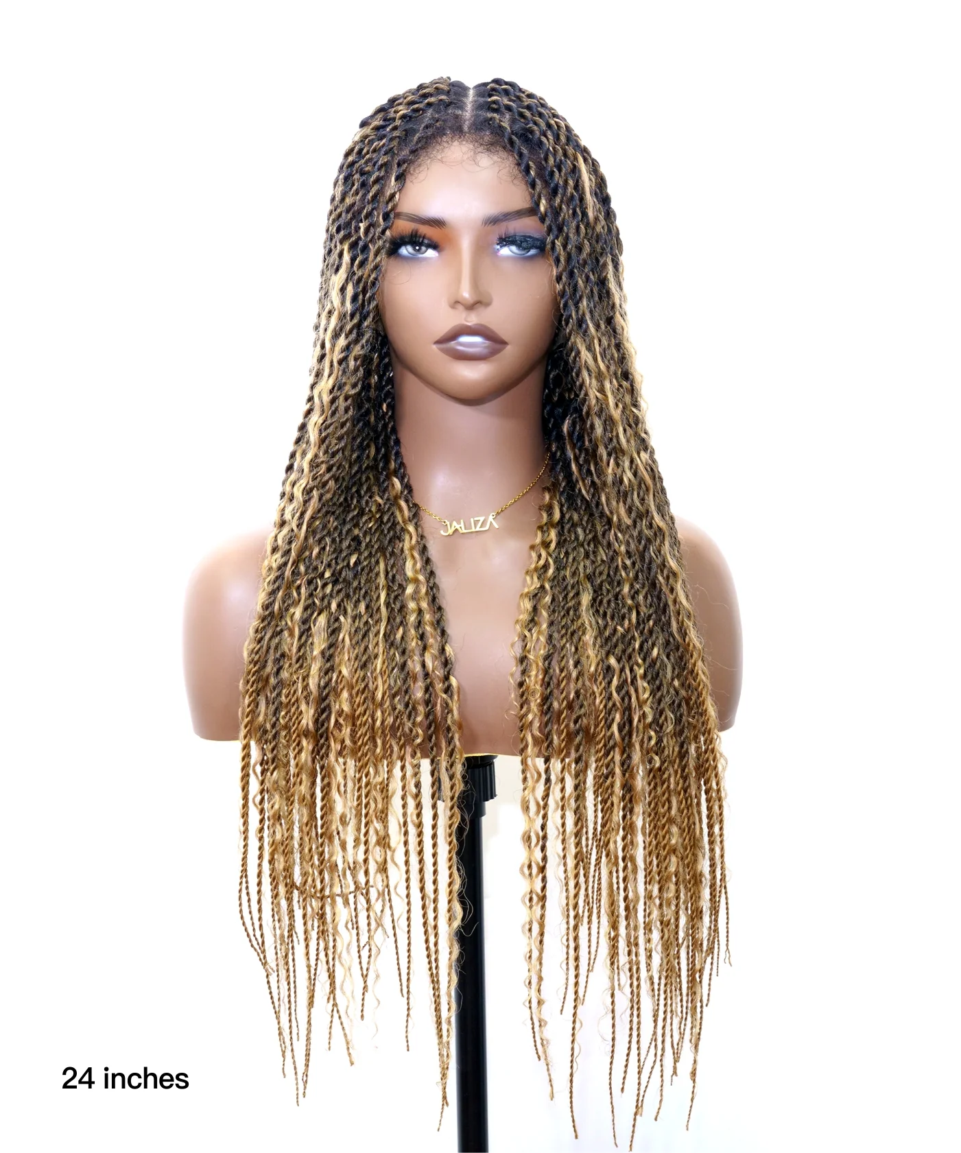 Honey Blond HD Lace Tangleless Boho Twist Braided Wig 79 Strands - Airhomei
