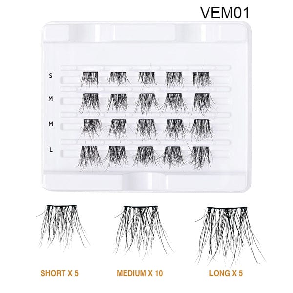 VLUXE BY IENVY Extended Real Mink Cluster Lashes - (C) - Airhomei