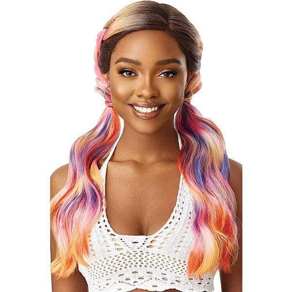Outre Color Bomb Synthetic Swiss Lace Front Wig - FANTASIA - Airhomei