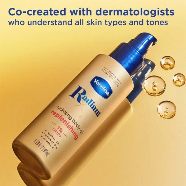 Vaseline Radiant X Replenishing And Hydrating Body Oil - 3.7oz - (C) - Airhomei