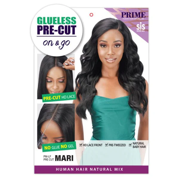 Zury Sis Prime Glueless Human Hair Blend Pre-Cut HD Lace Front Wig - MARI - Airhomei