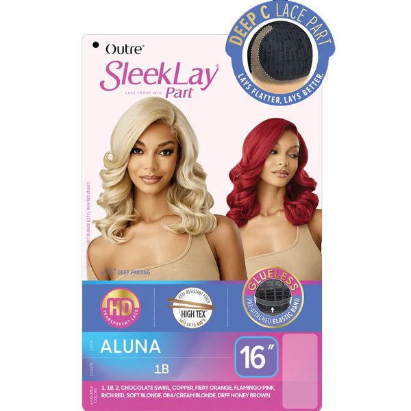 Outre Synthetic Sleeklay Part HD Lace Front Wig -  ALUNA - Airhomei