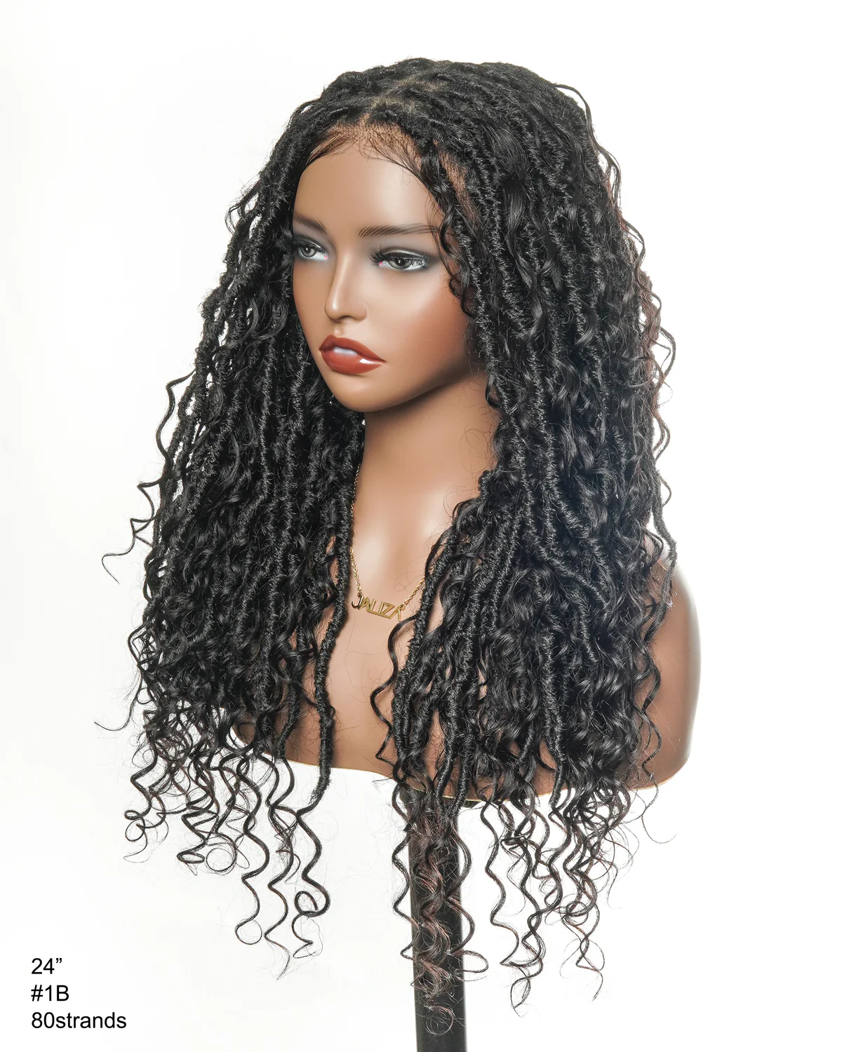 Salon-level Knotless Boho Locs HD Full Lace Human Hair Boho Curls 80 Strands Braided Wig(Pre sale! Scheduled to ship in 2 weeks) - Airhomei