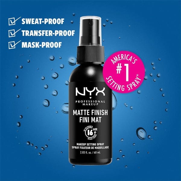 NYX PROFESSIONAL Makeup Setting Spray(2.03oz) - Matte Finish - (C) - Airhomei