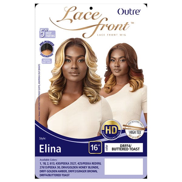 Outre Synthetic Swiss HD Lace Front Wig - ELINA - Airhomei