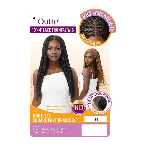 Outre 13x4 HD Pre-Braided Lace Front Wig - KNOTLESS SQUARE PART BRAIDS 26