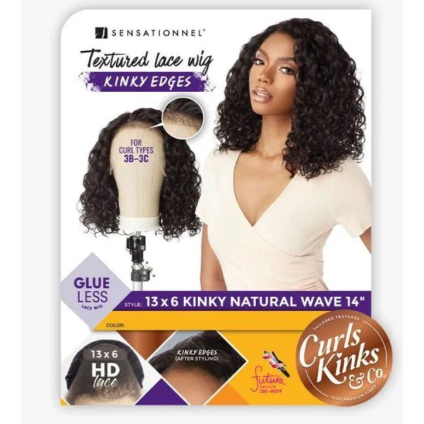 Sensationnel Kinky Edges Kinks & Co 13x6 HD Lace Front Wig - 13x6 KINKY NATURAL WAVE 14