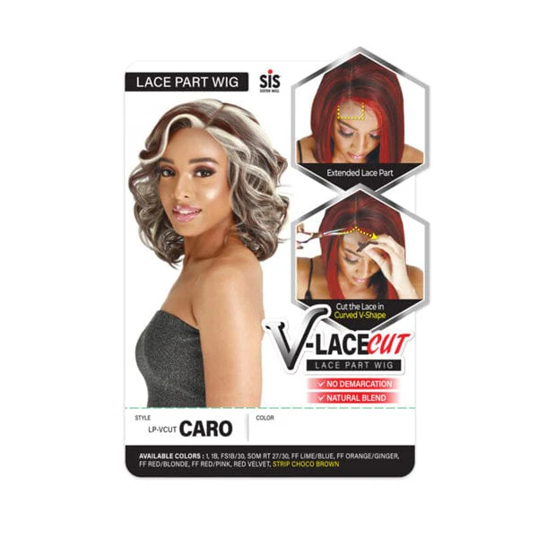Zury Sis V-Lace Cut Synthetic Hair Lace Part Wig - LP VCUT CARO - Airhomei