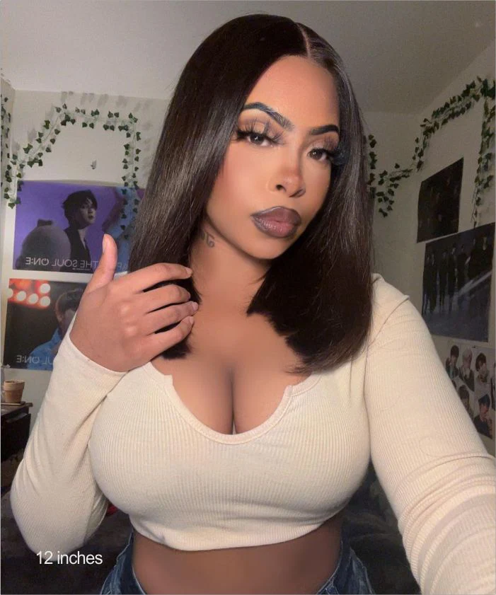 Bone Straight 100% Virgin Human Hair Glueless HD Lace Bob Wig - Pre Bleached, Pre Cut, Pre Plucked & Wear to Go - Airhomei