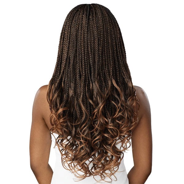 Outre 4x4 HD Pre-Braided Lace Front Wig - MIDDLE PART FRENCH CURL BOX BRAIDS 26