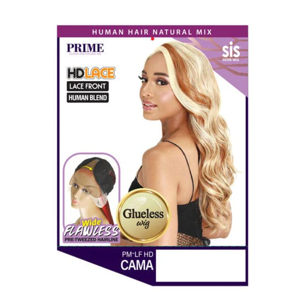 Zury Sis Human Hair Blend Natural Mix Glueless Lace Front Wig - PM LF HD CAMA - Airhomei