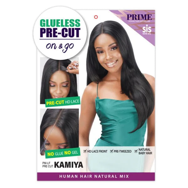 Zury Sis Prime Glueless Human Hair Blend Pre-Cut HD Lace Front Wig - KAMIYA - Airhomei