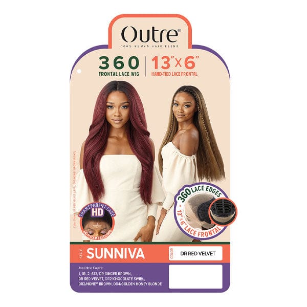 Outre Human Hair Blend 360 Lace Front Wig - SUNNIVA - Airhomei