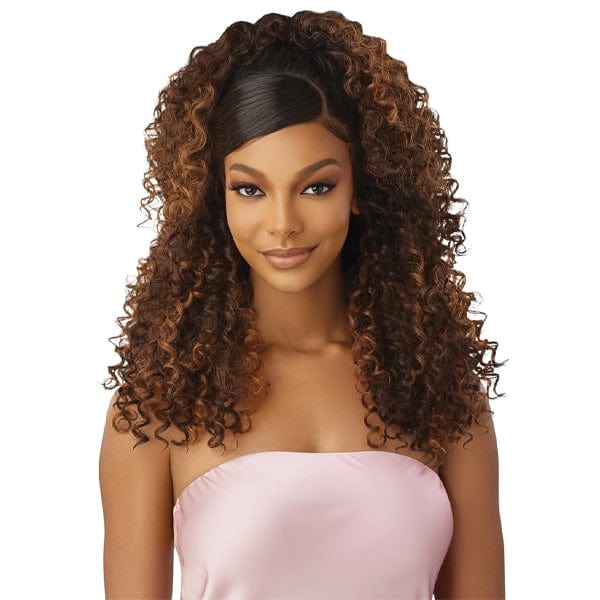 Outre Airtied Human Hair Blend Glueless 13X6 HD Lace Front Wig - HHB DOMINICAN CURLY 22