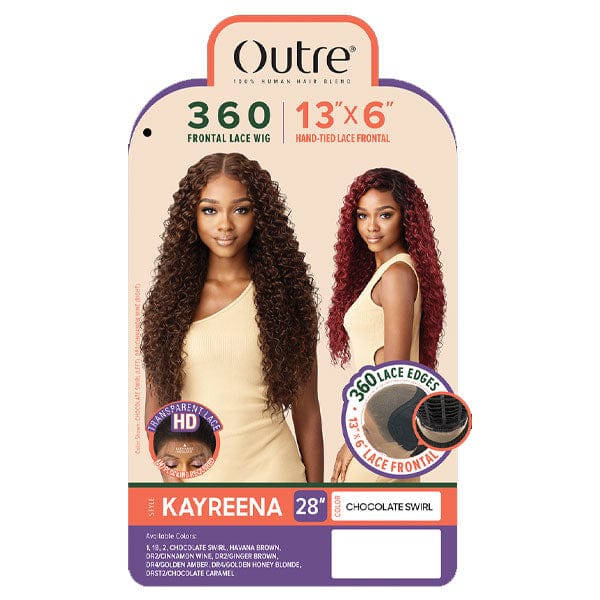 Outre Human Hair Blend 360 Lace Front Wig - KAYREENA - Airhomei