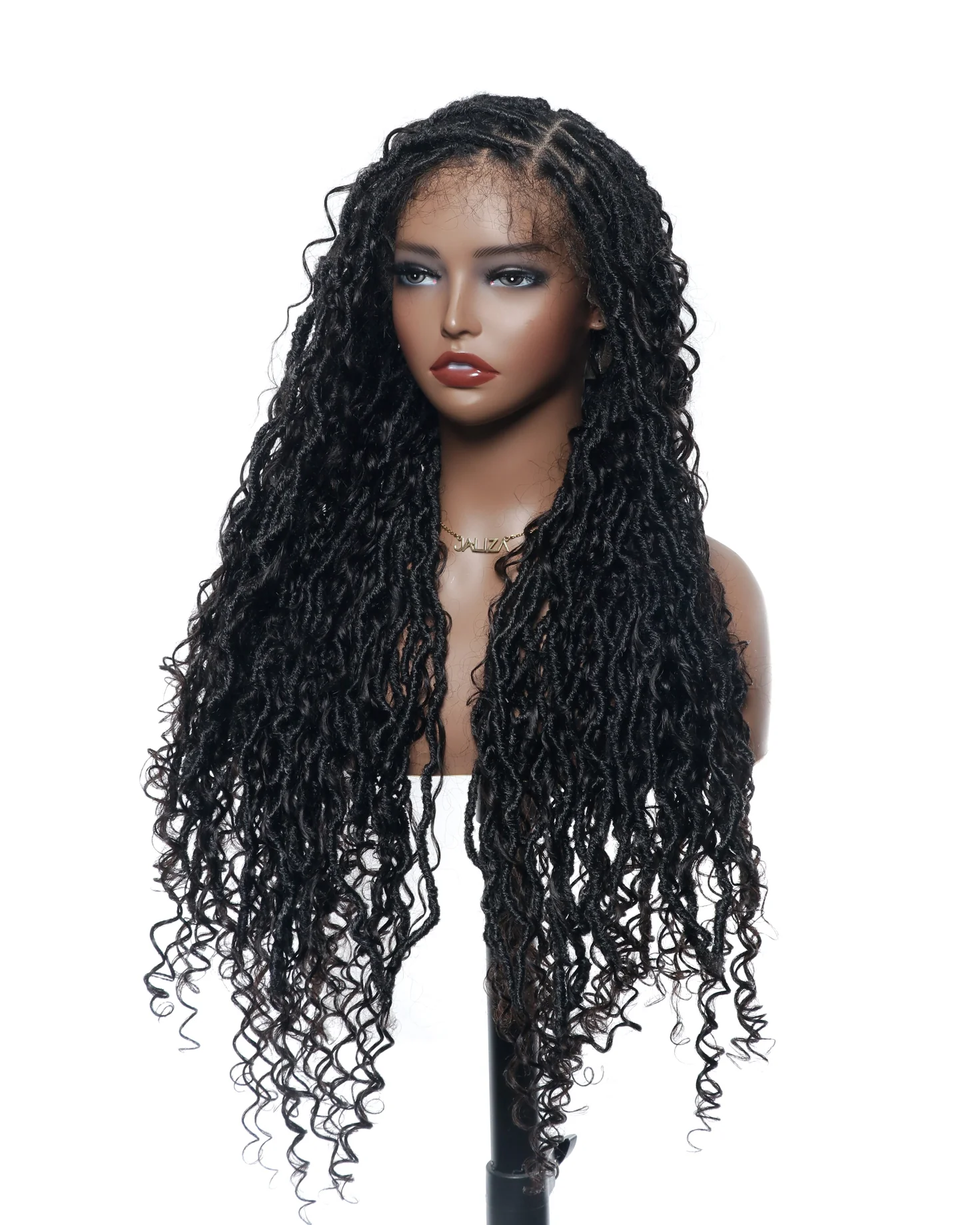 Salon-level Knotless Boho Locs HD Full Lace Human Hair Boho Curls 80 Strands Braided Wig(Pre sale! Scheduled to ship in 2 weeks) - Airhomei