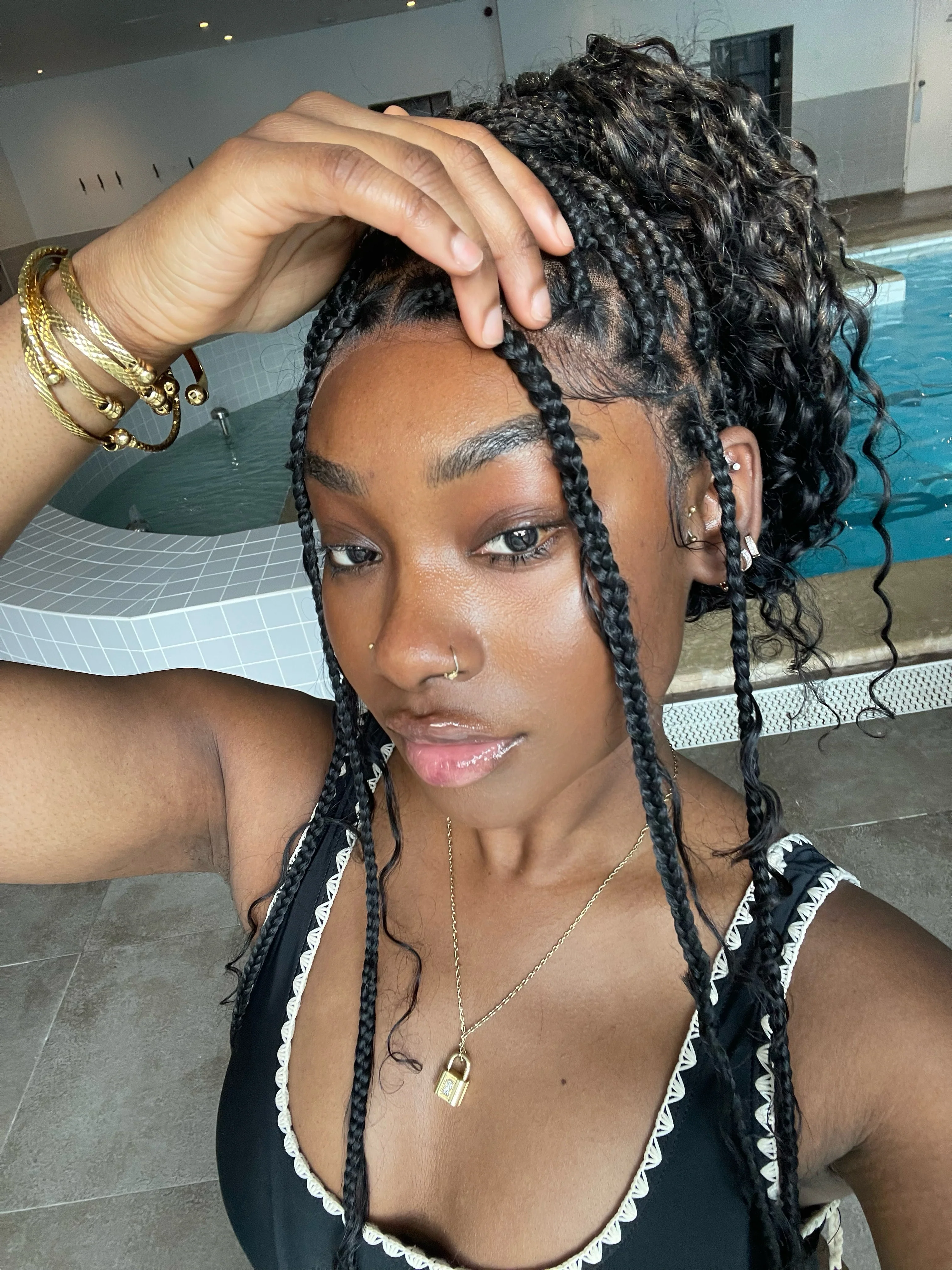 (Pre Bleached Human Hair Lace) High density Square Base HD Lace Lightweight 100 Strands Tangleless 36