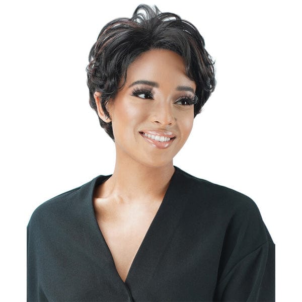 Zury Sis Human Hair Blend Natural Mix Hand-Tied Lace Front Wig - PM LF LUCY - Airhomei