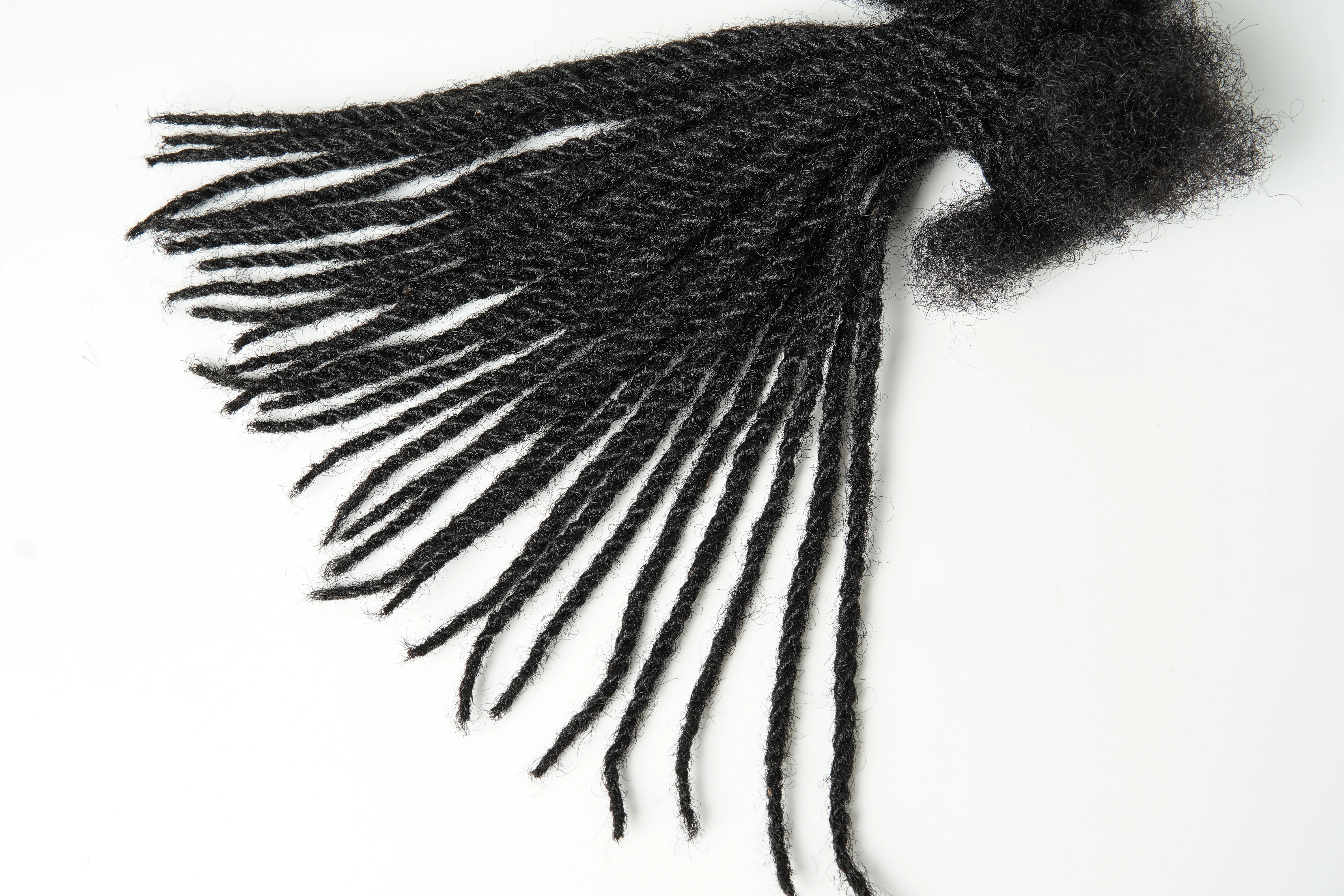 100% Human Hair Locs Extensions Handmade XSmall Width (0.4cm)  30 LOCS/Bundle - Airhomei