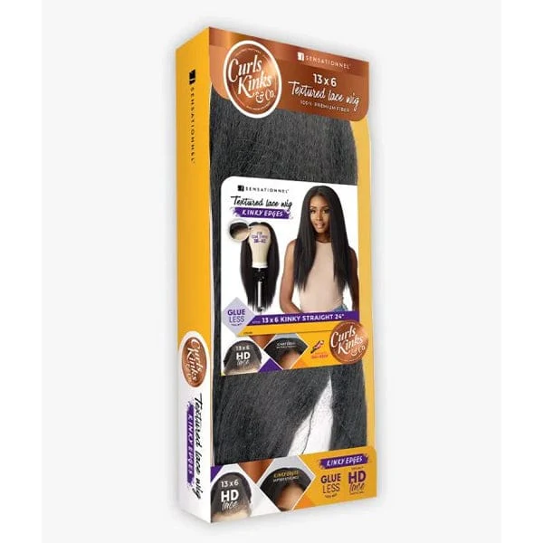 Sensationnel Kinky Edges Kinks & Co 13x6 HD Lace Front Wig - 13x6 KINKY STRAIGHT 24