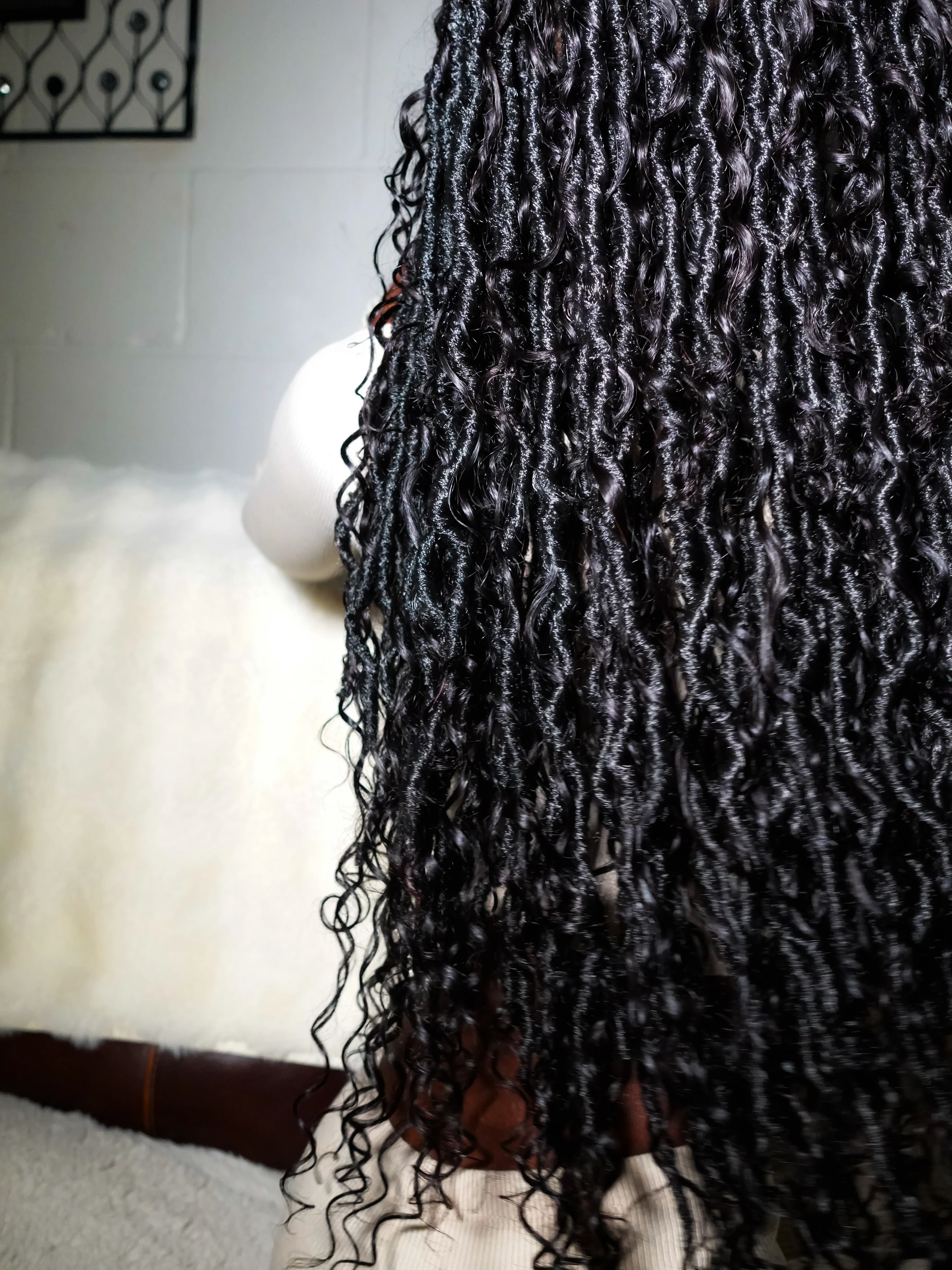 Salon-level Knotless Boho Locs HD Full Lace Human Hair Boho Curls 80 Strands Braided Wig(Pre sale! Scheduled to ship in 2 weeks) - Airhomei