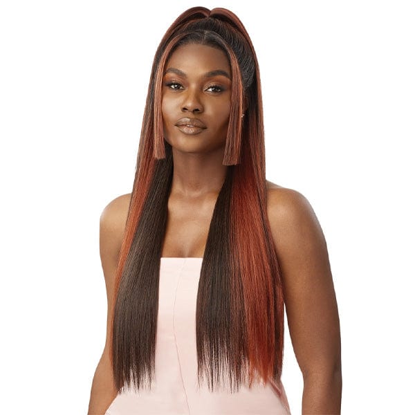 Outre Airtied Human Hair Blend Glueless 13X6 HD Lace Front Wig - HHB SLEEK YAKI 28