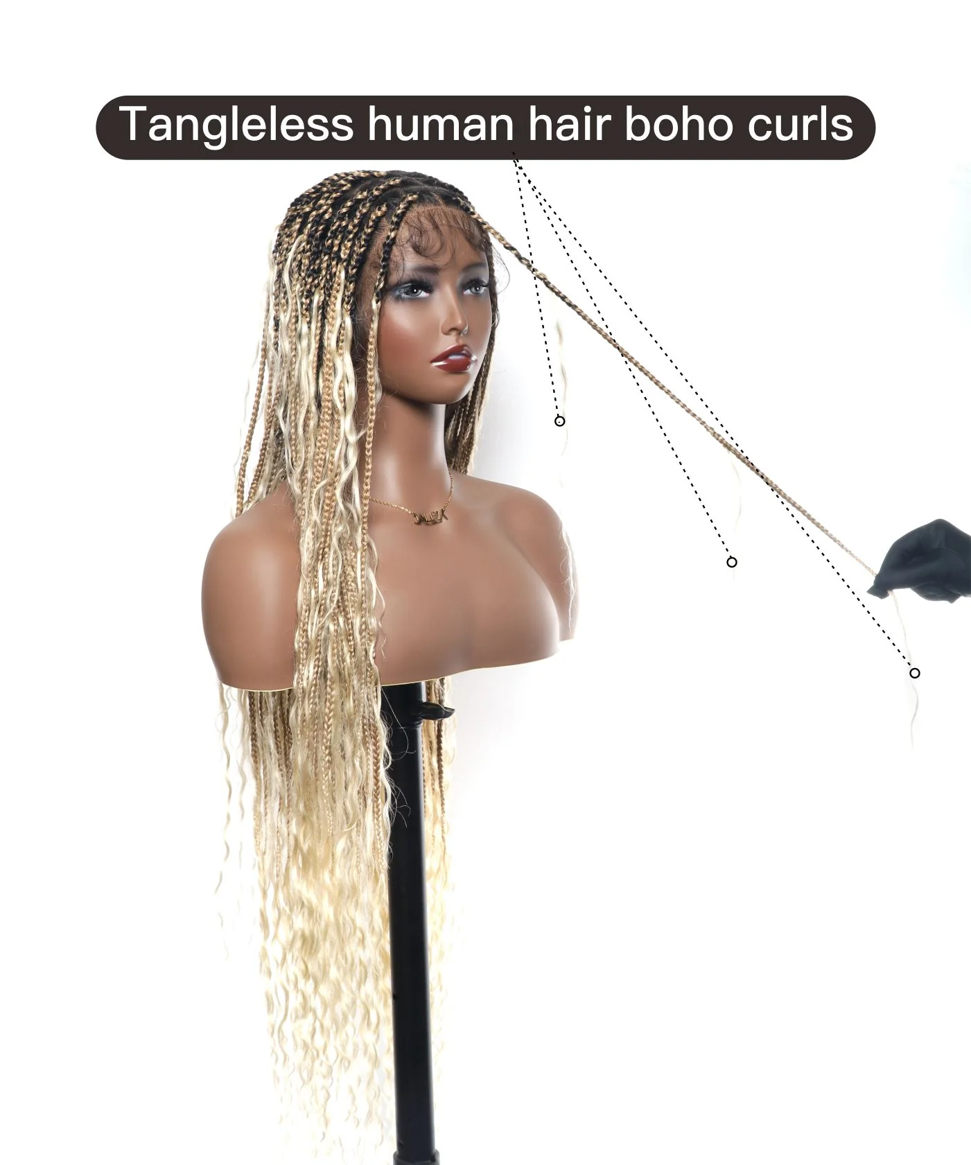 (Pre Bleached Human Hair Lace) High density Square Base HD Lace Lightweight 100 Strands Tangleless 36