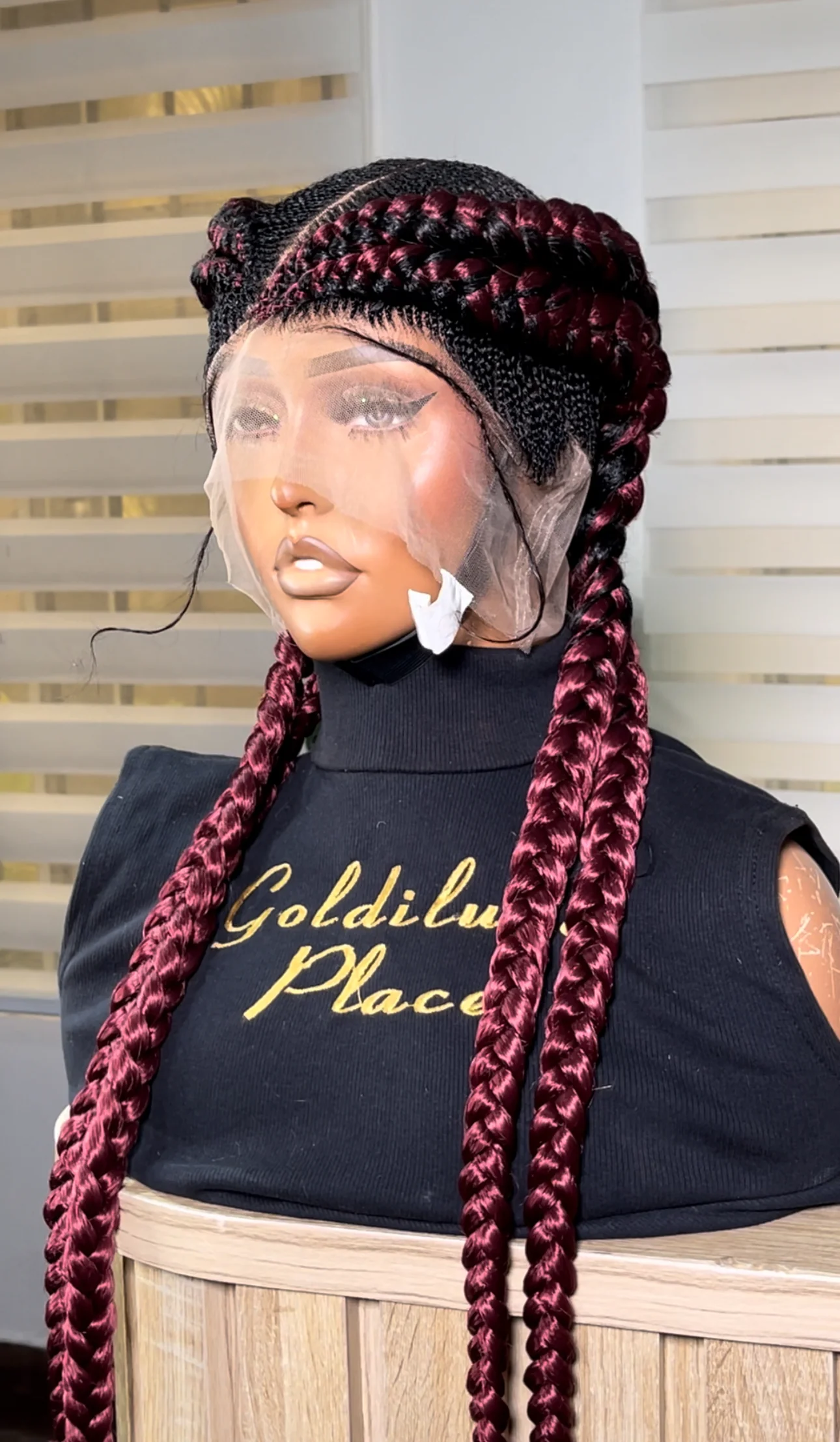 Jodie braided stitch cornrow wig - Airhomei