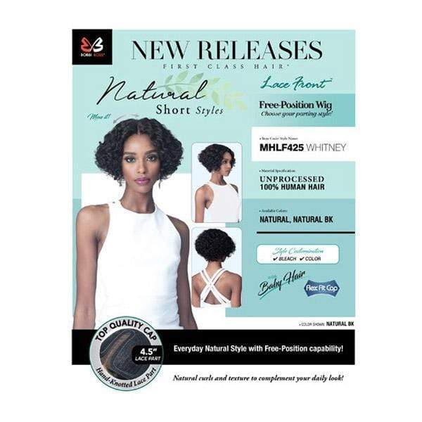 Bobbi Boss 100% Human Hair Lace Front Wig - MHLF425 WHITNEY - Airhomei