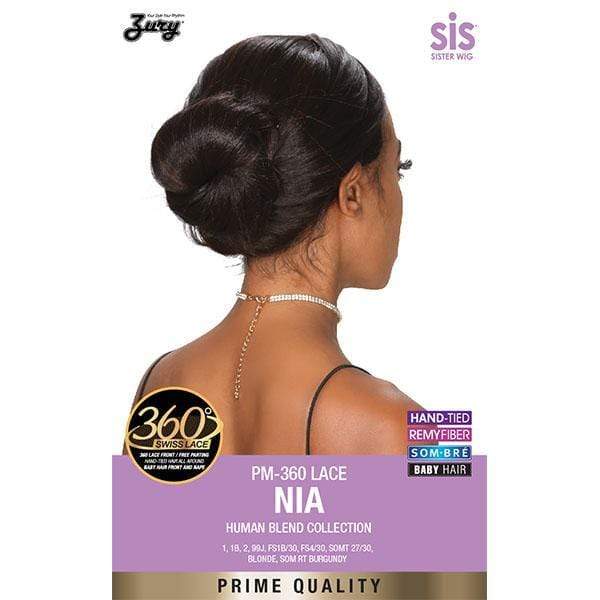 Zury Sis Prime Human Hair Natural Blend 360 Lace Front Wig - PM 360 LACE NIA - Clearance - Airhomei
