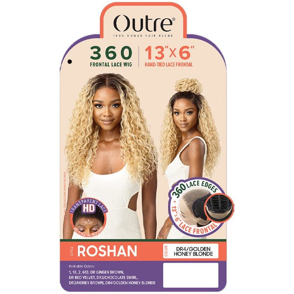 Outre Human Hair Blend 360 Lace Front Wig - ROSHAN - Airhomei