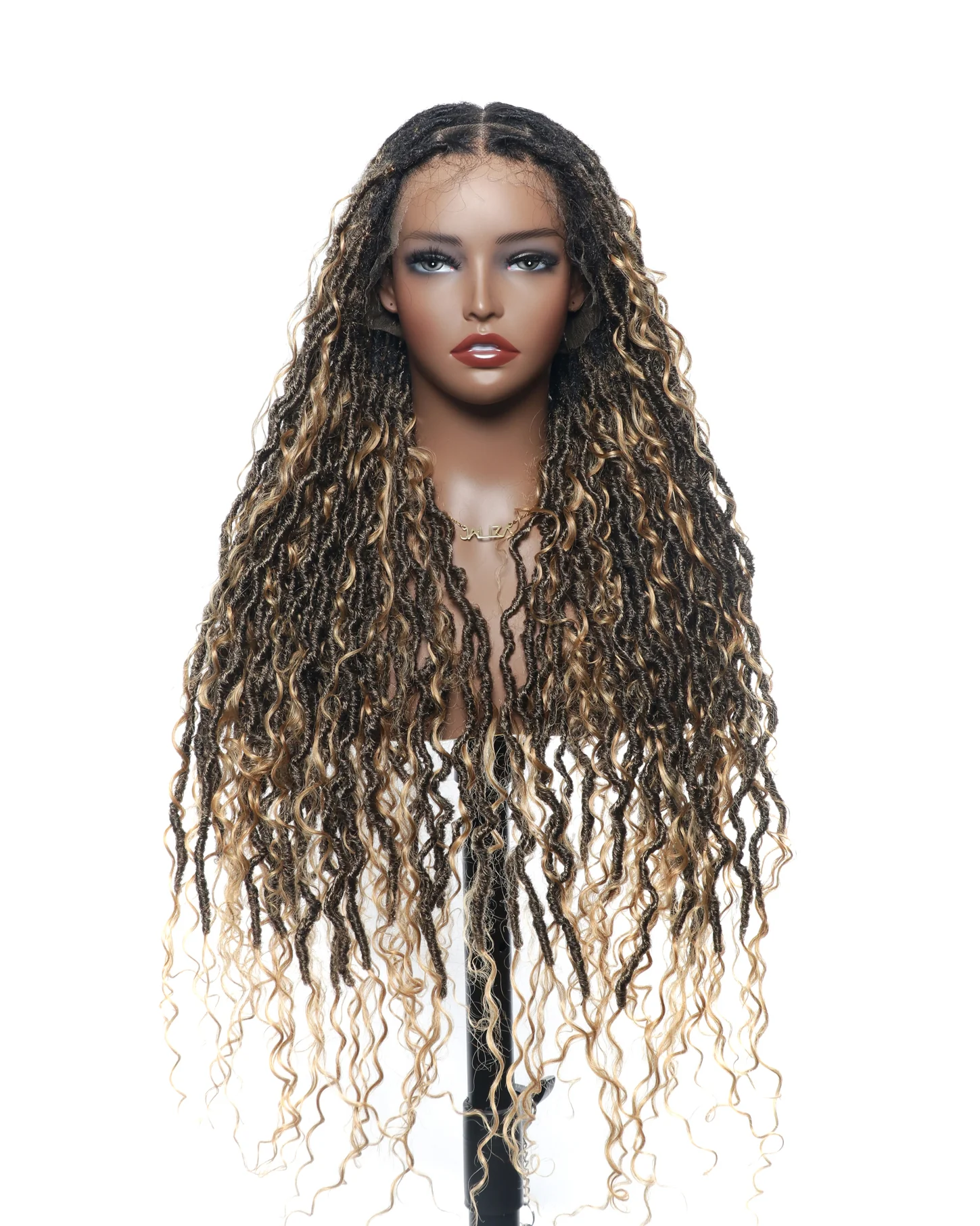 Salon-level Knotless Boho Locs HD Full Lace Human Hair Boho Curls 80 Strands Braided Wig(Pre sale! Scheduled to ship in 2 weeks) - Airhomei