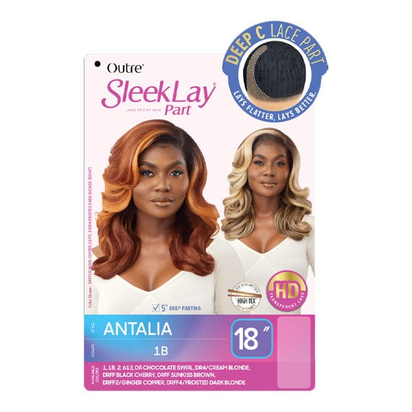 Outre Synthetic Sleeklay Part HD Lace Front Wig - ANTALIA - Airhomei