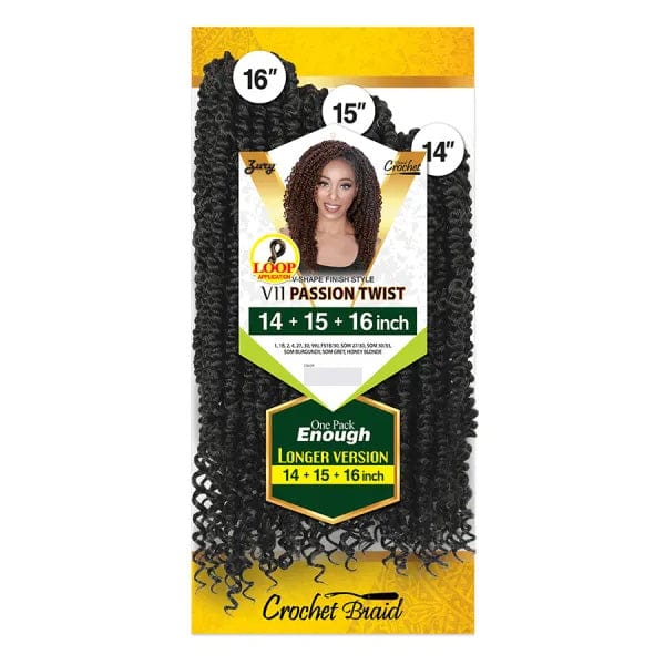 Zury Sis Synthetic Crochet Braid - V11 PASSION TWIST 14/15/16 - Airhomei