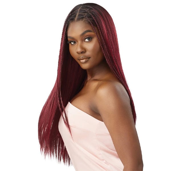 Outre Airtied Human Hair Blend Glueless 13X6 HD Lace Front Wig - HHB SLEEK YAKI 28