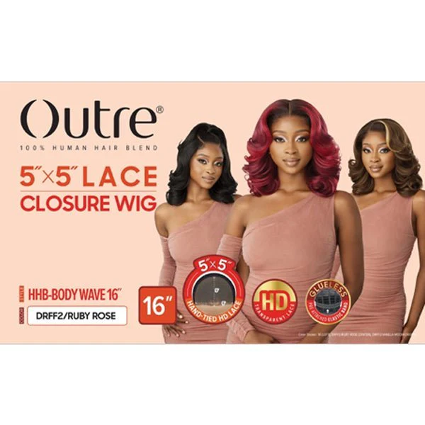 Outre Human Hair Blend 5x5 Lace Closure Wig - HHB BODY WAVE 16