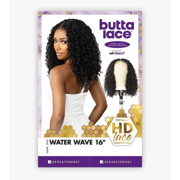 Sensationnel Butta Human Hair Blend Lace Front Wig - WATER WAVE 16