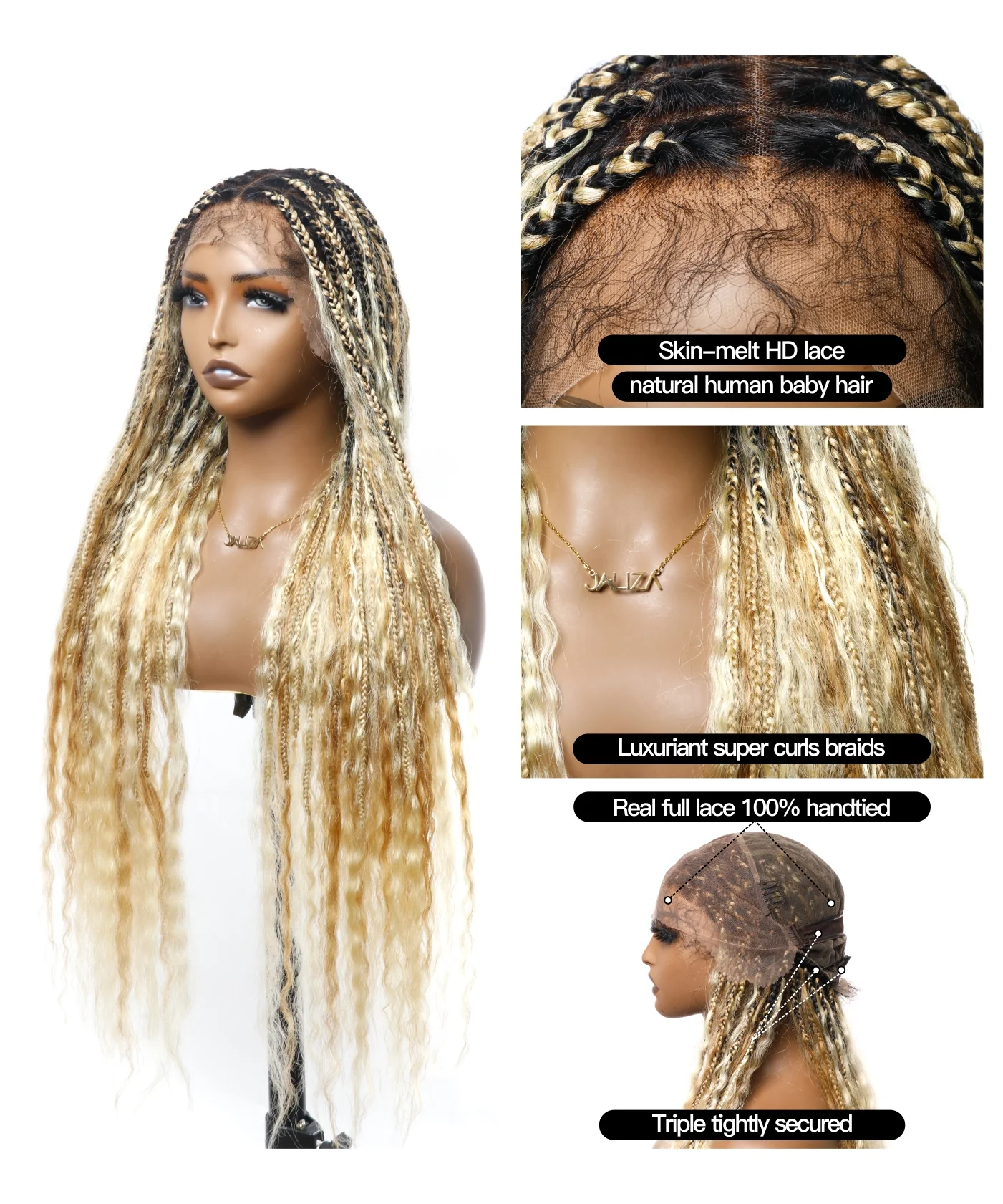 Wet & Wavy 27/613 Pre Bleached Human Hair Lace Weightless Tangleless 36