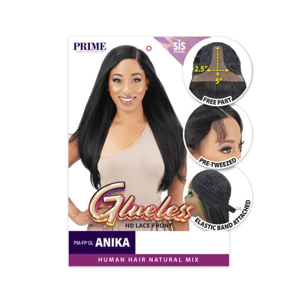 Zury Sis Prime Human Hair Blend Lace Front Wig - PM FP GL ANIKA - Airhomei