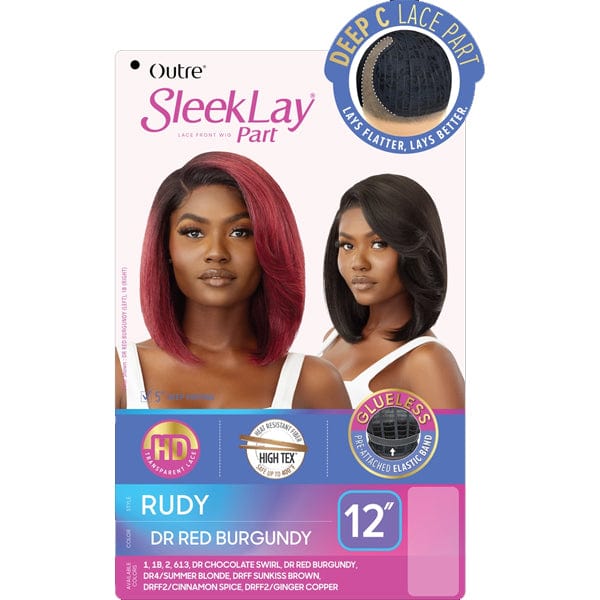 Outre Synthetic Sleeklay Part HD Lace Front Wig - RUDY - Airhomei