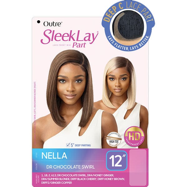 Outre Synthetic Sleeklay Part HD Lace Front Wig - NELLA - Airhomei