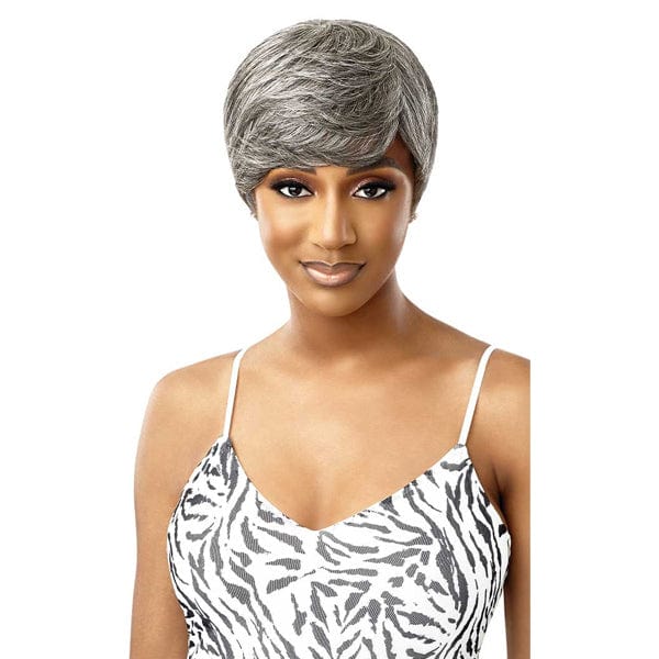 Outre 100% Human Hair Fab & Fly Gray Glamour Full Cap Wig - ASHA - Airhomei