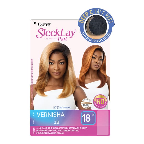 Outre Synthetic Sleeklay Part HD Lace Front Wig -  VERNISHA - Airhomei